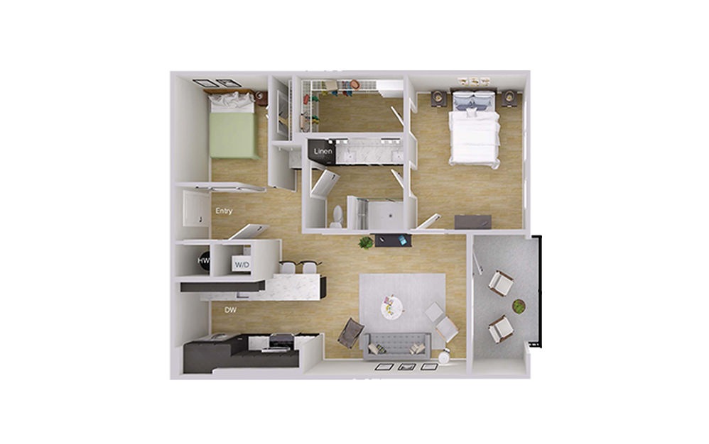 A3 Penthouse - 1 bedroom floorplan layout with 1 bath and 962 square feet. A3 Penthouse - 1 bedroom floorplan layout with 1 bath and 962 square feet.